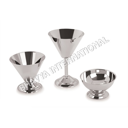 Seafood Cocktail - Stainless Steel Conical Shape Silver | FDA Approved Elegant Design Durable Versatile Use Easy Cleaning Multiple Sizes