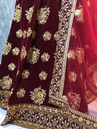 Bridal Wear Designer Maroon Colour  Lehenga Choli