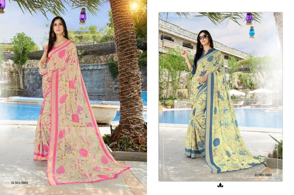 Chiffon Printed Sarees Online