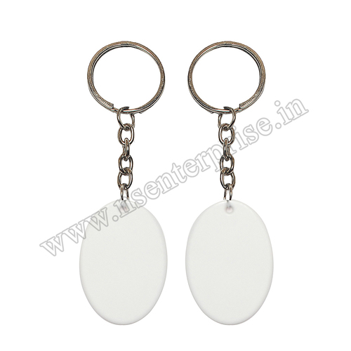 White Sublimation Polymer Keychain Pk-02