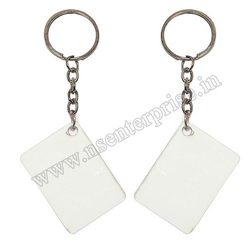 White Sublimation Polymer Keychain Pk-06