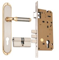 Brass Mortice CYlindrical Lock  Set