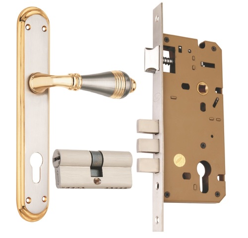 Brass Mortice Cylindrical Lock  Set