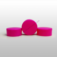 Plain Fridge Bottle Cap 46mm - Plastic, 46mm Size, Opaque, Available In Pink, Green, Blue - Internally Threaded, Smooth Finish, Cryogenic Stability