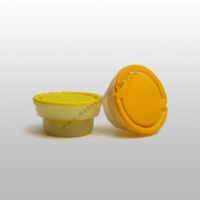 Plastic Spout Cap - Plastic, 42 Mm Diameter, Red And Yellow Colors | Rigid, Injection Molded, Translucent, Leak-proof Design For Bottles