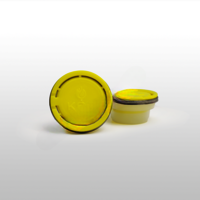 Ring Plastic Spout Cap - Ld Plastic, 42mm Diameter, Color Options: Yellow, Red, Blue | Threaded Base, Pull-up Functionality For Chemical Applications