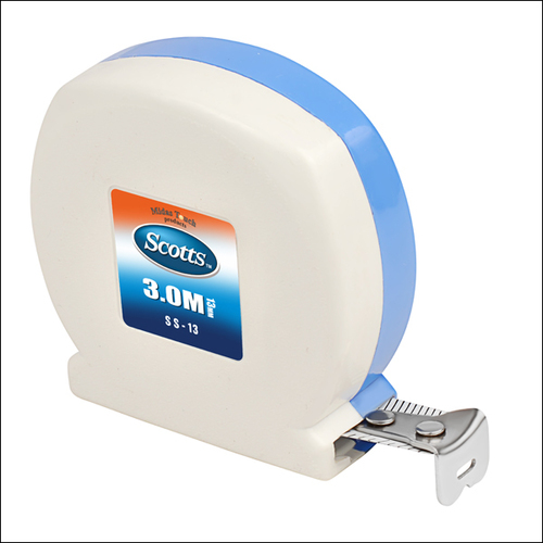 Mini 3MT x 13mm Tapes - Plastic, 3 m x 13 mm, Sky Blue and White | Ideal for Precise Measurement with Lightweight and Durable Design