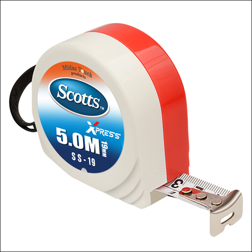 Xpress 5MT x 19mm Measuring Tapes - Plastic Material, 5 MT x 19 MM Size, Red and White Color | Ideal for Accurate Measurement Tasks