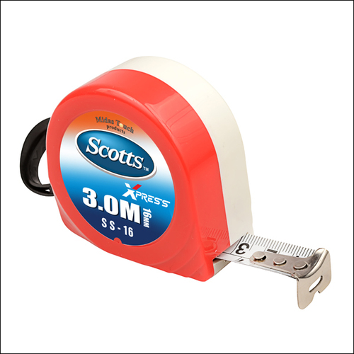 Xpress Measutring Tape - Plastic, 3 m x 16 mm , Red and White Color