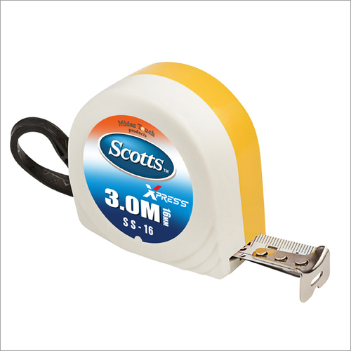 Xpress Tape - Plastic Material, 3 m x 16 mm Size, Yellow and White Color | Measurement Tool for Precision and Accuracy
