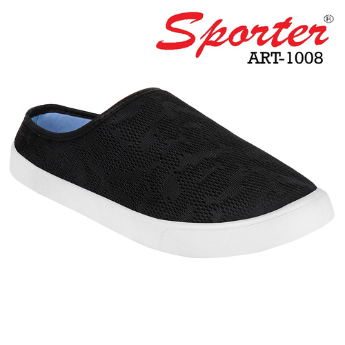 Sporter Men/Boys Canvas Black-1008 Loafers & Moccasins