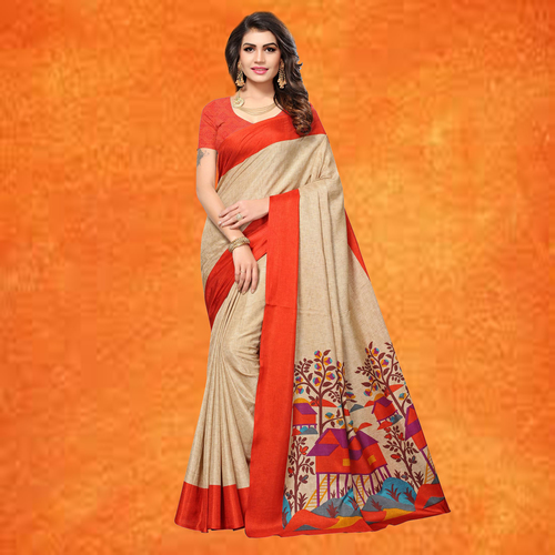 Fancy Party Wear Manipuri Printed Saree