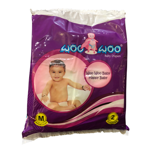 Medium 2 Pack Woo Woo Baby Diapers