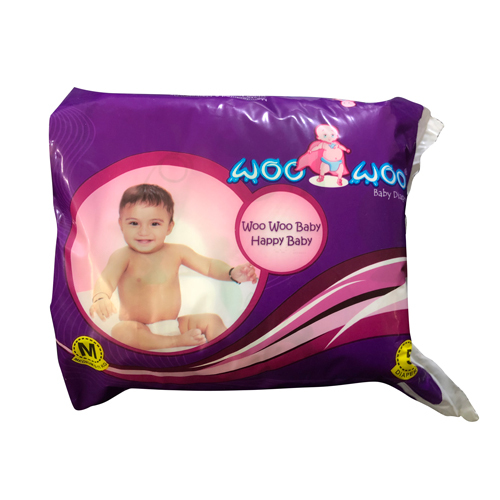 Medium 5 Pack Woo Woo Baby Diapers