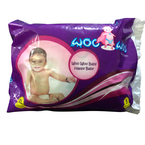 Extra Large 5 Pack Woo Woo Baby Diapers
