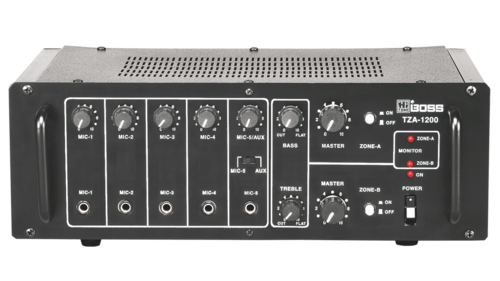 TZA1200 Two Zone PA Power Mixer Amplifiers - Aluminum Alloy Build, 220 Volt Voltage, 39.8 kg Weight, 1 Year Warranty