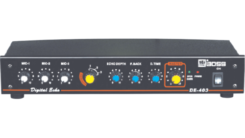 DE-403 PA Effect Processor - Metal, 3 Mic & Aux Inputs, Separate Volume Control, Echo Facility with Delay Range 20m-800ms