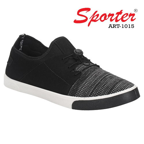 Sporter Men/Boys Canvas Black-1015 Loafers & Moccasins