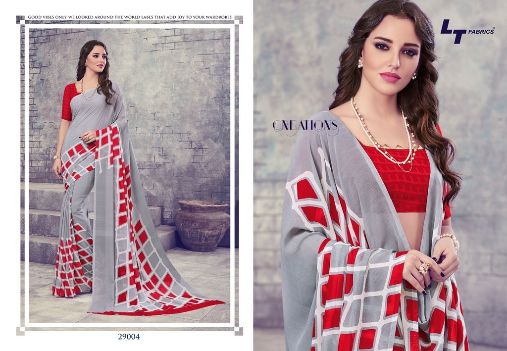 Stylish Georgette Print Sarees