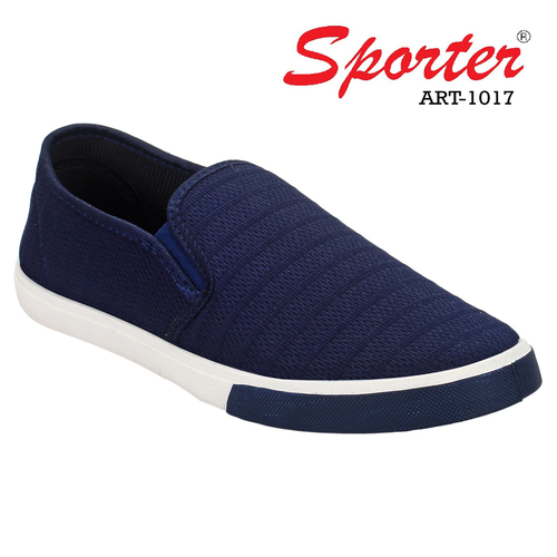 Sporter Men/Boys Canvas Blue-1017 Loafers & Moccasins - Canvas, Multiple Sizes, Blue | Breathable, Comfortable Fit, Durable Rubber Sole
