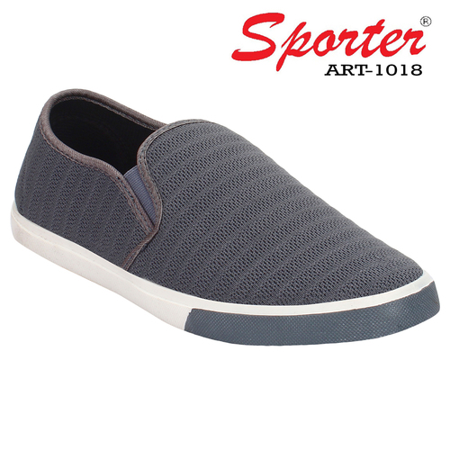 Sporter Men/Boys Canvas Grey-1018 Loafers & Moccasins