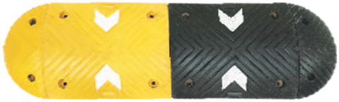 With Reflective Arrow Rubber Speed Breaker