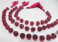 AAA Quality Rubellite Pink Quartz Tear Drop Shape Faceted Beads