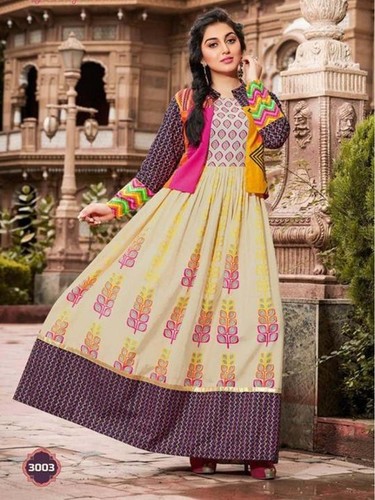 Printed Party Were Maxi Kurti Age Group: Above 16 Year