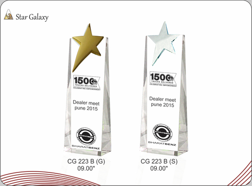 STAR GALAXY - Crystal 150mm High, Clear | Elegant Design, Engraving, Dealer Award