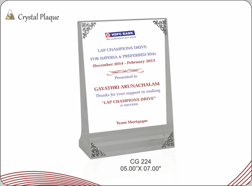 CRYSTAL PLAQUE
