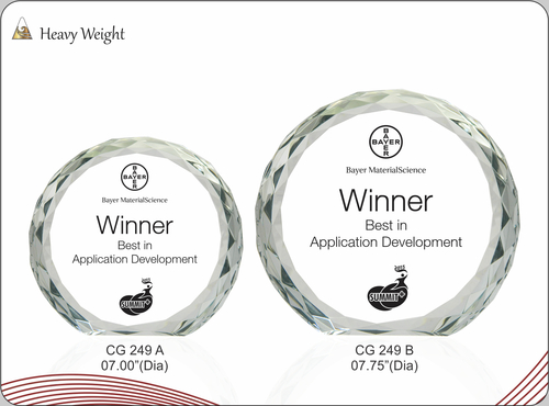 HEAVY WEIGHT - Crystal, 2 Sizes, Clear | Elegant Design, Customizable Recognition Award, Prestigious Gift, Boxed
