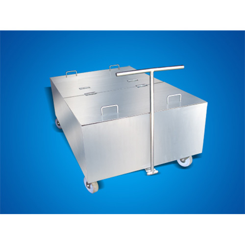 Bin Container Trolley - Stainless Steel | Industrial Platform Design for Healthcare and Laboratory Use