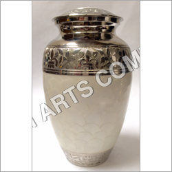 Brass Antique White Pearl Simplicity Urn
