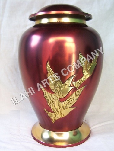 Coated Brass Cherry Eagles Urn