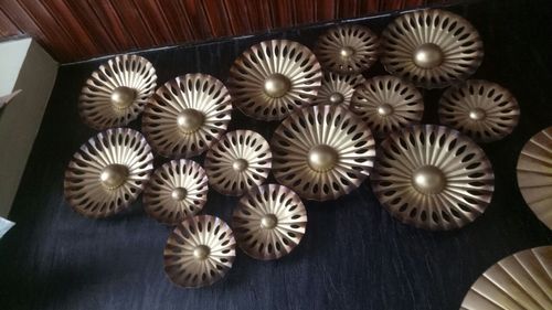Metal Wall - Metal and Glass, Varied Sizes, Gold | Elegant Design, Durable, Easy Installation, Modern Style, Versatile Use