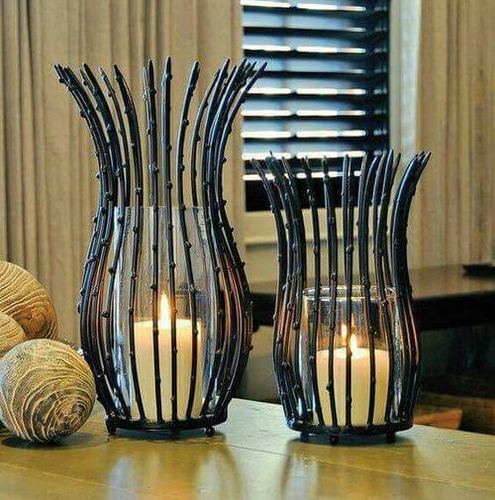 Metal and Glass Candle decor