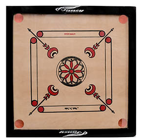 Wooden Carrom Board - 26x26 Inch High Grade Plywood & Hardwood | Durable Smooth Playing Surface Prevents Warping For 4 Players