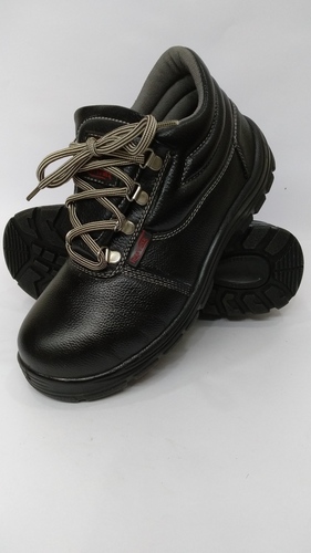 Black High Ankle Safety Shoes