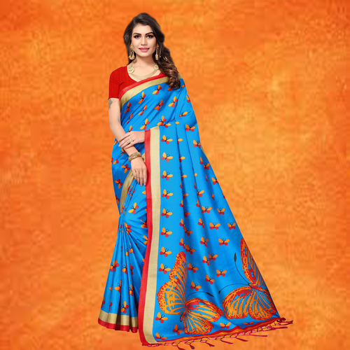 Khadi Party Wear Silk Saree