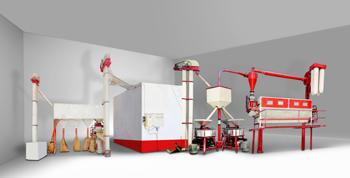Chakki Atta Milling Processing Plant - Mild Steel, 10 to 100 Ton/Day Capacity | Fully Automated PLC Control, Multigrain Processing, White Color
