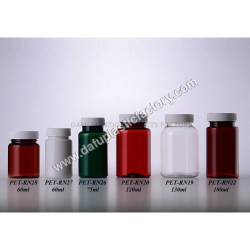 Transparent Pet Medical Packing With Screw Cap