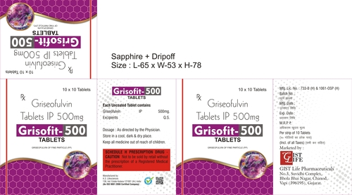 GRISEOFULVIN 500 MICRONIZED SCORED TABLETS