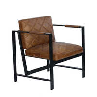 Leather Iron Single Sofa