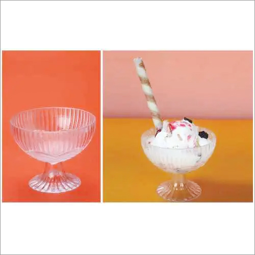 Clear Ice Cream Bowl Application: Serving