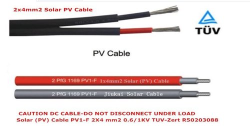 Solar 2 Core 4 sq mm TUV certified XLPE cable