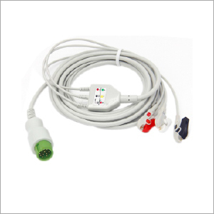 3 Lead ECG Cable With Clip By R. M. MEDICAL