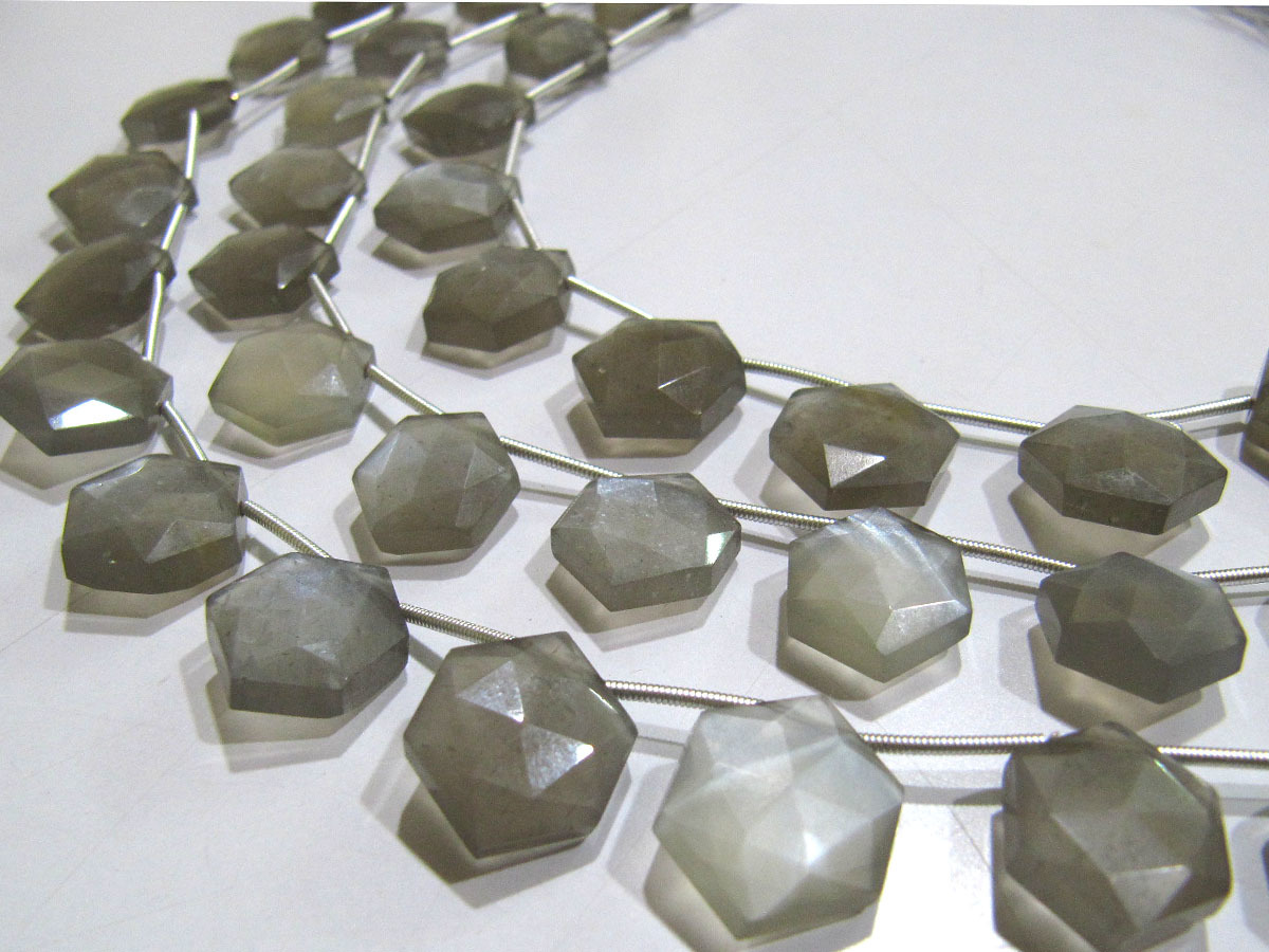 AAA Quality Natural Gray Moonstone Beads