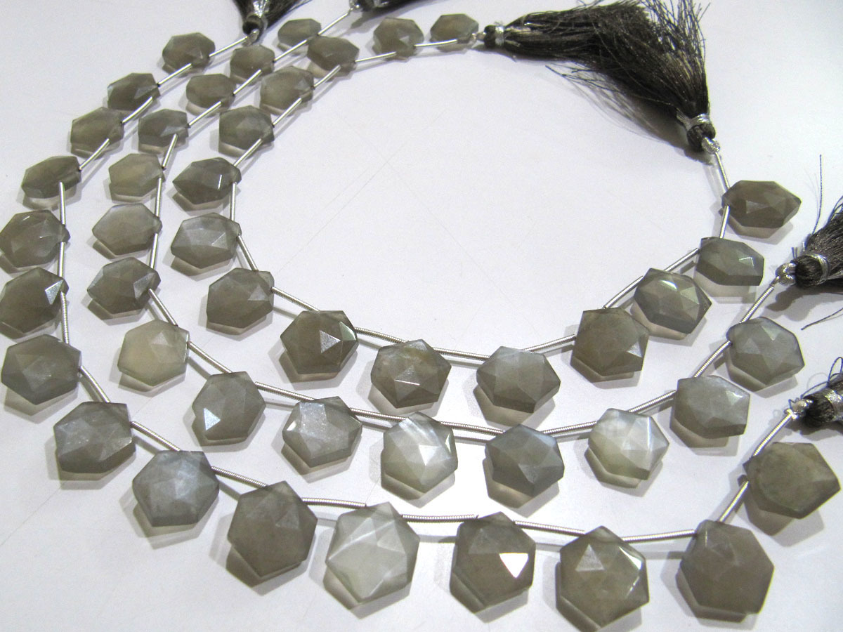 AAA Quality Natural Gray Moonstone Beads