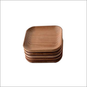 Square Wooden Snack Plate