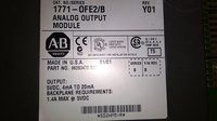 ALLEN BRADLEY ANALOG OUTPUT MODULE